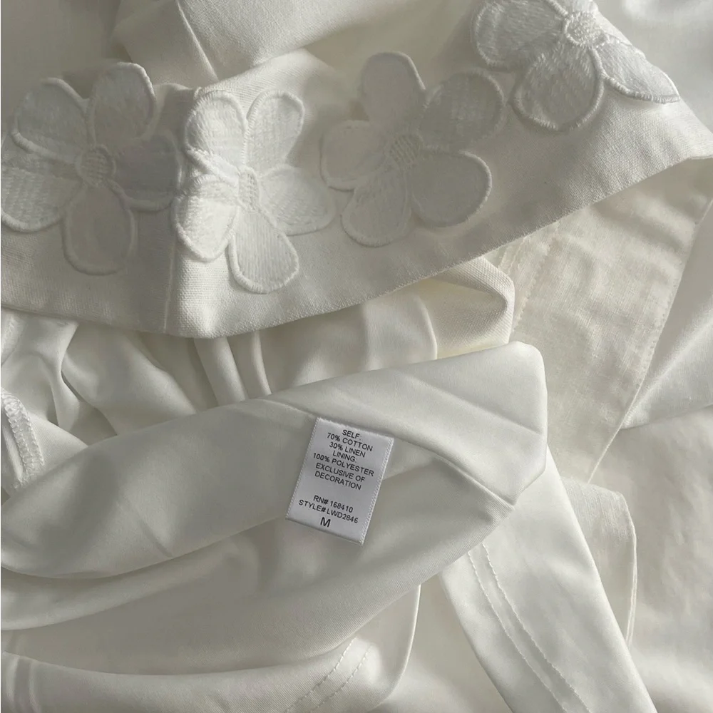 Zara Love Wednesday White Floral Detail Slip - Picture 8 of 8